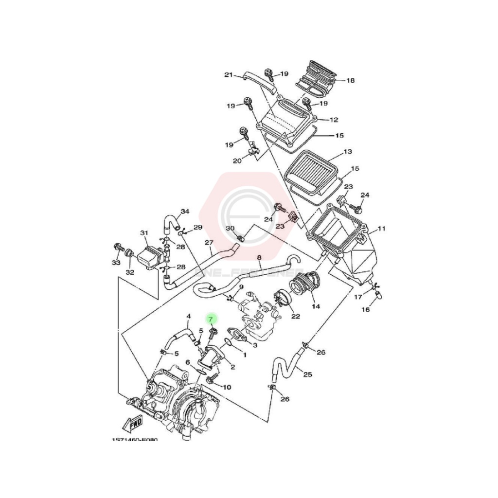 Baut Karburator yamaha Jupiter Mx flange L5 kanan intake manipol lama