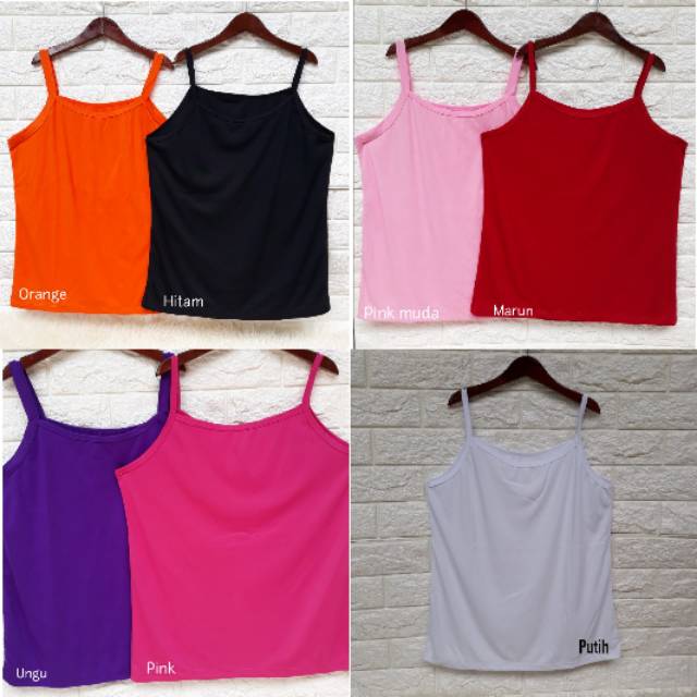 Tanktop Wanita JUMBO XL s.d XXL (Bb Max 75kg) - Tank Top Tali Kecil-6