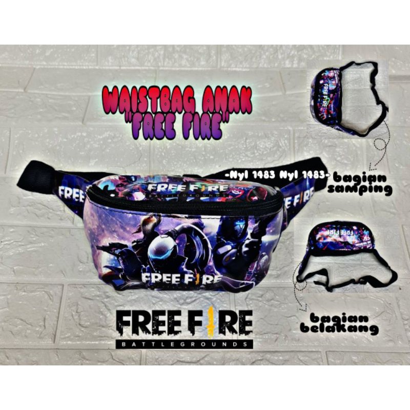 Tas selempang dan bahu anak / tas waistbag anak karakter full print