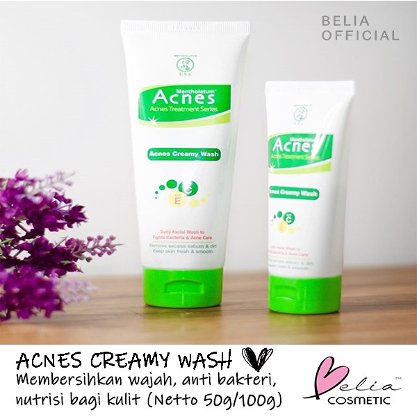 ❤ BELIA ❤ Acnes Creamy Wash Foaming Washing Bar 50g 80g 100g | Sabun cuci muka anti jerawat badan | BPOM