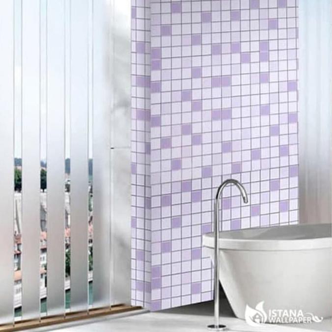 STICKER DAPUR/STIKER DAPUR/KITCHEN SHEET 45CMX5M PURPLE UNGU MOZAIC