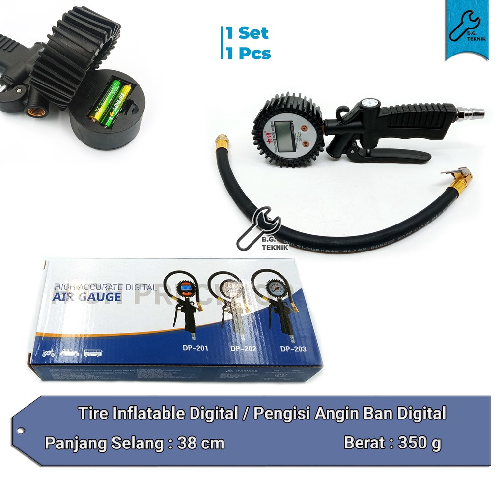 ALAT ISI UKUR ANGIN DIGITAL TIRE PRESSURE GAUGE INFLATOR DIGITAL 3 IN 1