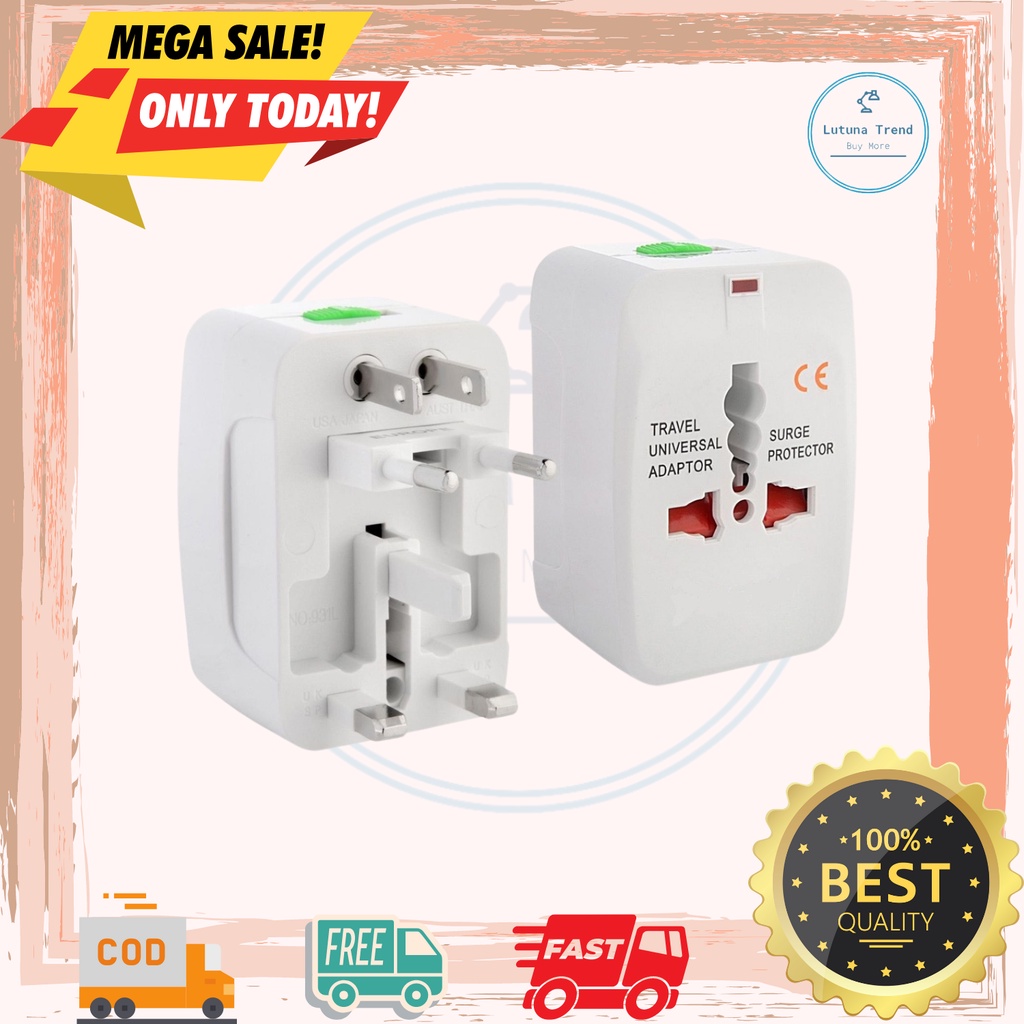 Jual Universal Travel Adaptor Steker Listrik Multi International Stop Kontak Universal Colokan