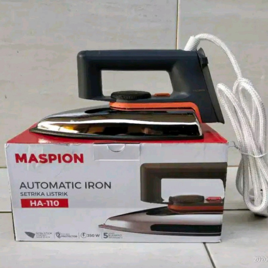 SETRIKA MASPION HA-110 HA 110 DRY IRON ANTI LENGKET KLASIK CLASSIC