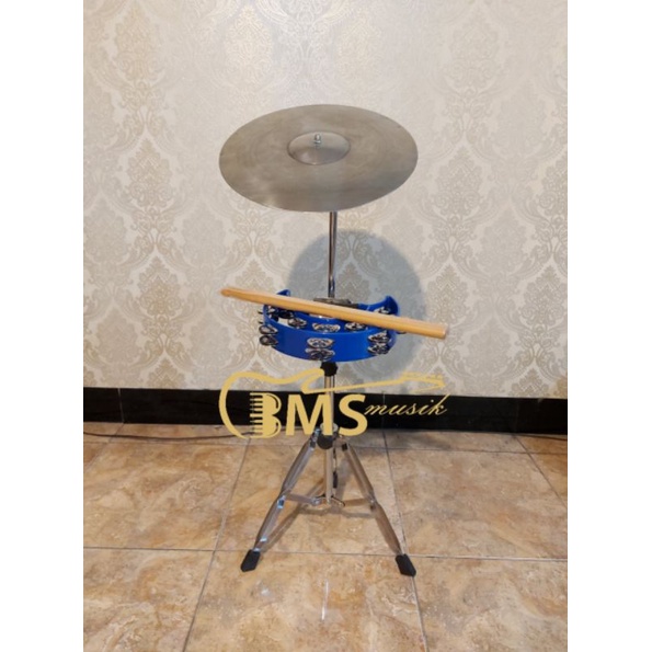 Satu set Simbal Markis Marawis Tambourine Double dan Simba 10inch