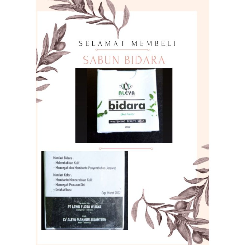 sabun bidara ALEYA100%asli+kelor/BPOM/sabun wajah/sabun penghilang jerawat