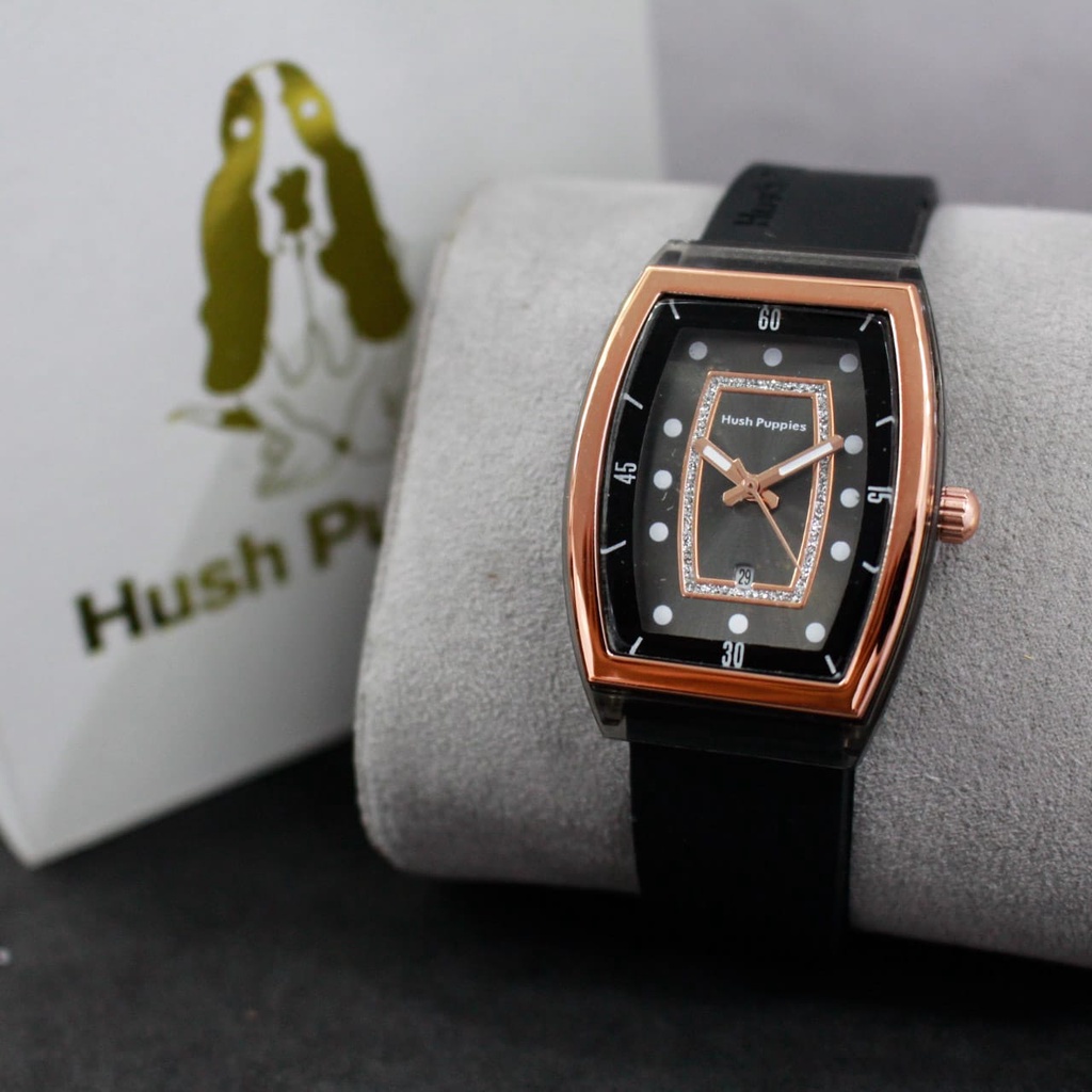 JAM TANGAN HUSH PUPPIES WANITA/JAM HUSH PUPPIES WANITA MODEL OVAL/(COD) WJ1 | JAM TANGAN WANITA HUSH PUPPIES RUBBER OVAL | JAM TANGAN CEWEK TERBARU HUSH PUPPIES KARET