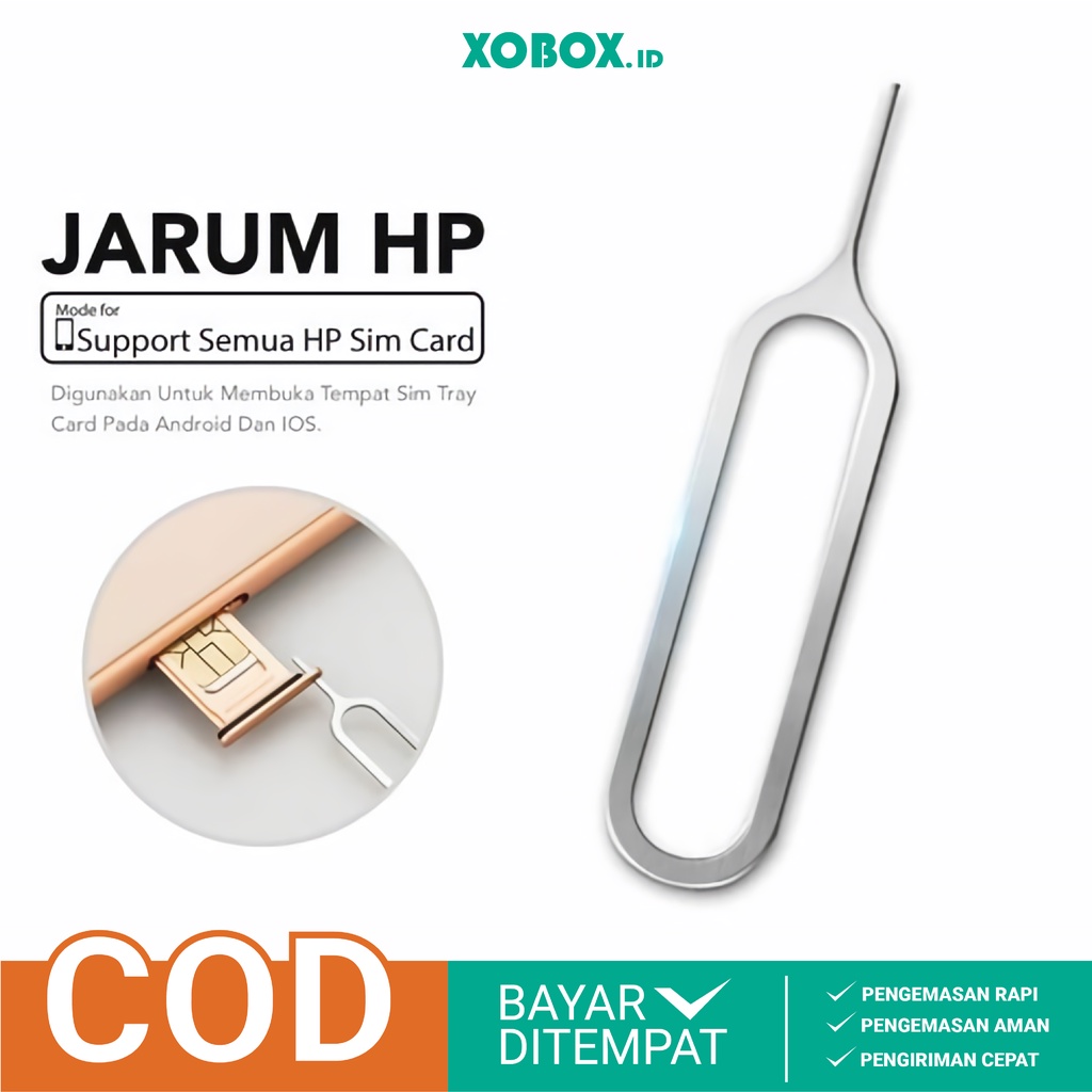 Jarum Ejector Simcard Handpone / Simcard Nossy Ejector/Jarum SIM Card jarum tusuk pembuka kartu perdana HP AH043 - XOBOX