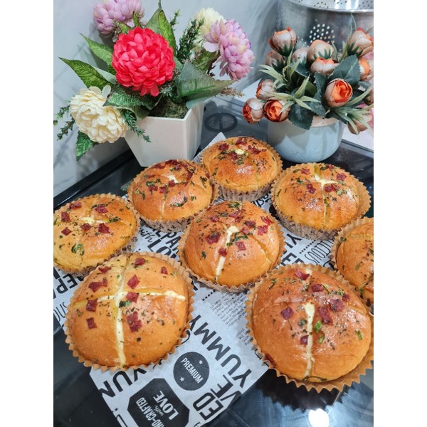 

KOREAN GARLIC CHEESE BREAD, ROTI KEKINIAN, ROTI HOMADE