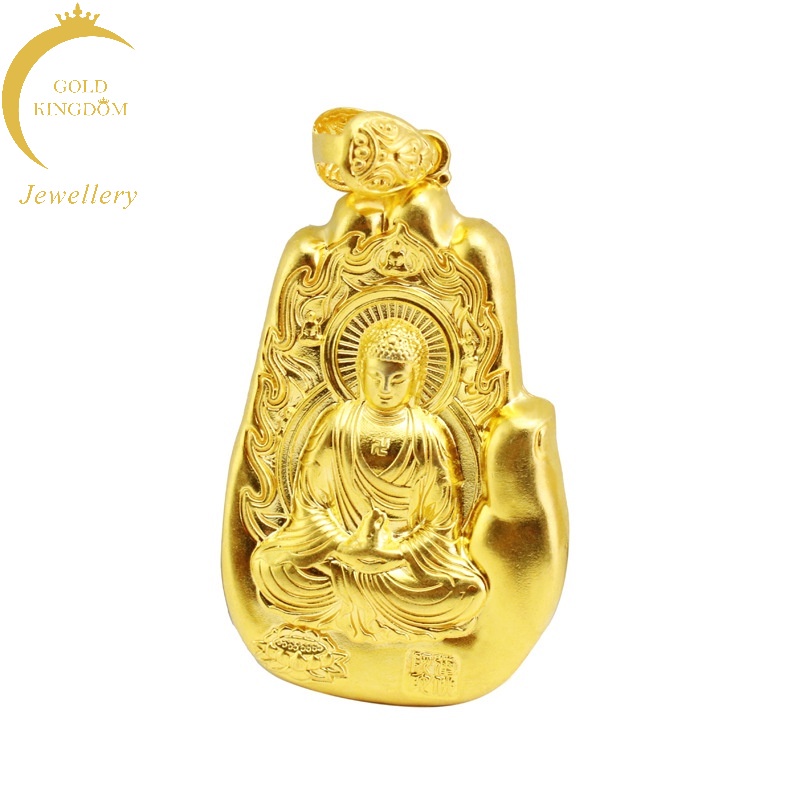 Liontin Lapis Emas Asli Kadar 375 Desain Buddha Untuk Pria Dan Wanita