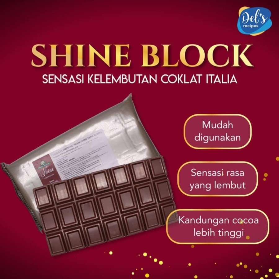 

Shine Dark Chocolate Block - Coklat Compound 1kg