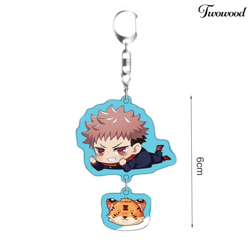 Twowood Gantungan Kunci Desain Anime Jujutsu Kaisen Multifungsi Anti Karat Untuk Dekorasi Rumah