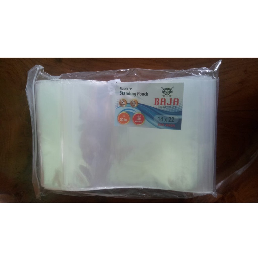 Plastik PP Standing Pouch 14x22