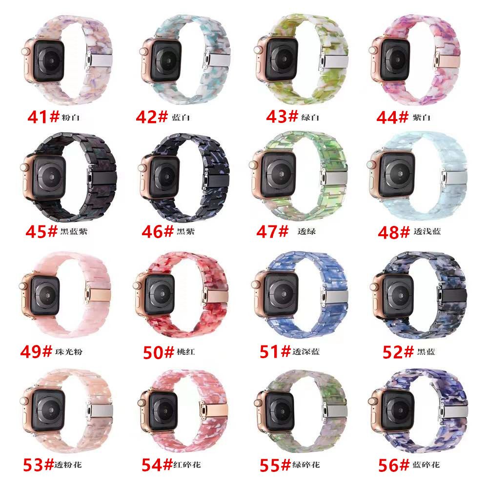 Strap Apple Watch Resin Marble Ceramic Premium 38mm 40mm/41mm 42mm/44mm/45mm/49mm