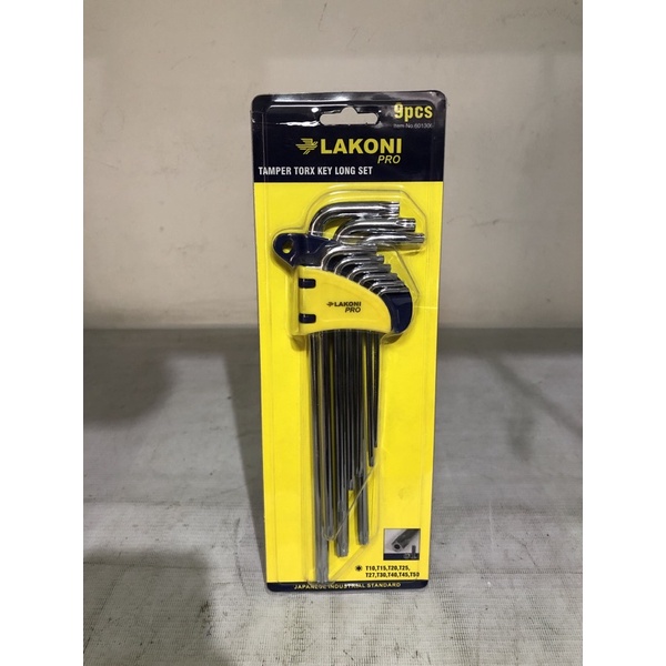 jetjo kunci L / kunci L set panjang jetjo / kunci L set panjang bintang lubang jetjo / kunci L set 9pcs panjang lubang jetjo / kunci L set panjang bintang lubang 9pcs jetjo / tamper torx key long set 9pcs jetjo / tamper torx key set