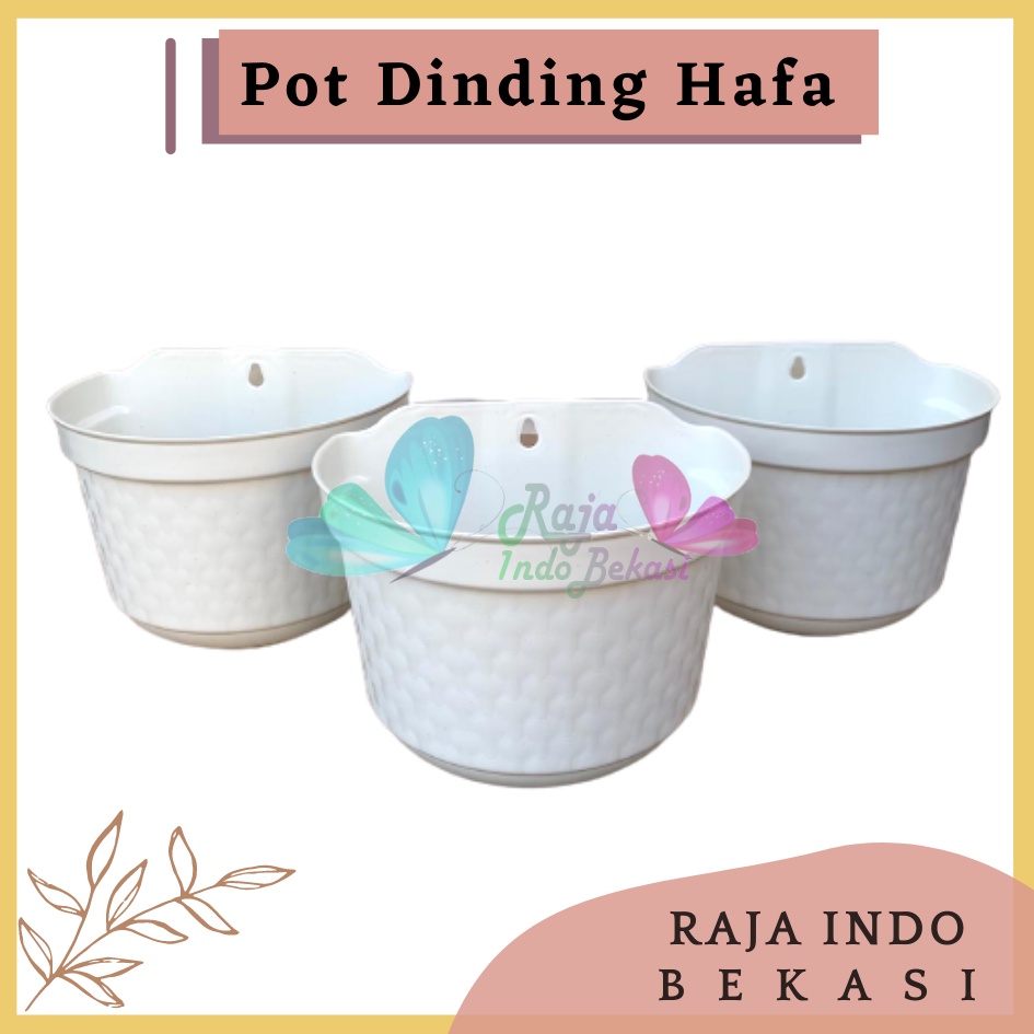 Pot Dinding Cantol Hafa 20 Cm Putih Pot Dinding Tempel Dekorasi Putih Panjang Aesthetic Besar Kecil Pager Balkon Pagar Unik  Pot Tembok - Tanaman Bunga Hias Dinding Tempel Bibit Plastik 22 23 25 27