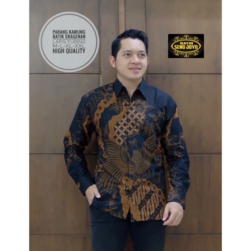 BATIK PRIA PARANG KAWUNG FULL FURING KATUN HALUS SRAGENAN SIZE S-XXL HIGH QUALITY