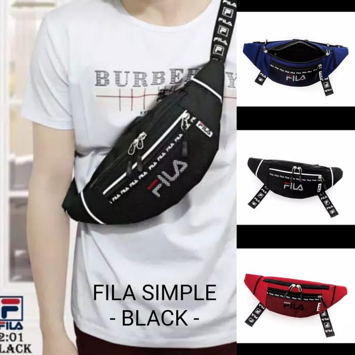 TAS SELEMPANG WAISTBAG WANITA SUPREME FILA  IMPORT - Merah