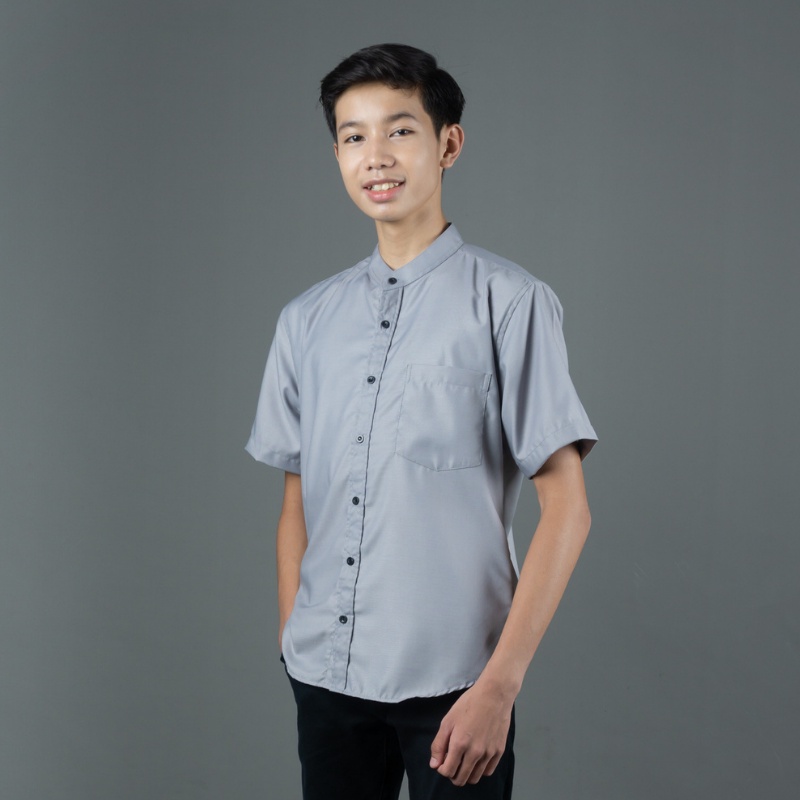 Kemeja Koko Pria Dewasa Lengan Pendek Slim fit Formal Casual - DNA Series