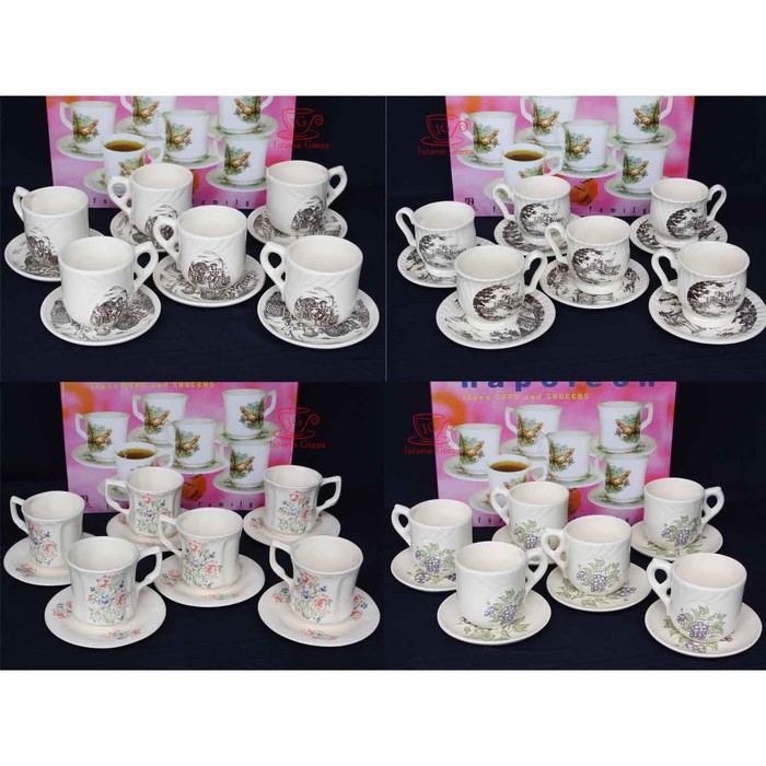 Cangkir set /gelas set /cangkir kado napoleon 12 pcs