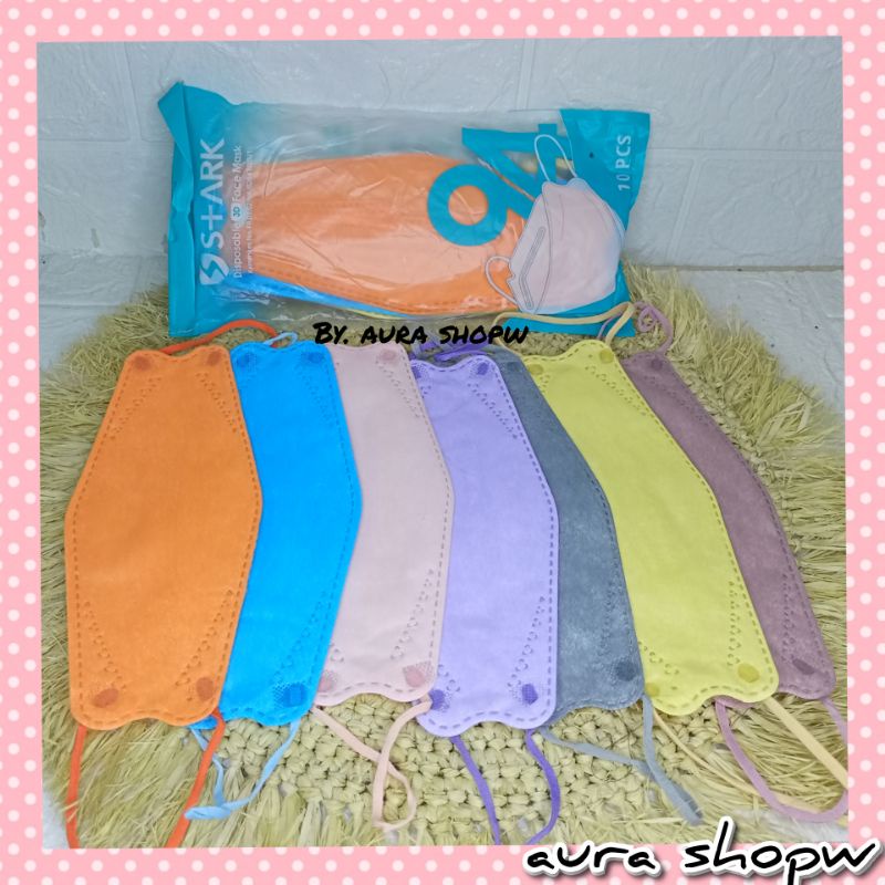 (COD) MASKER KF94 STARK ISI 10 / DISPOSABLE 3D FACE MASK