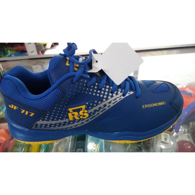 SEPATU BADMINTON RS REINFORCE SPEED JF 717 ERGONOMIC BLUE ORIGINAL