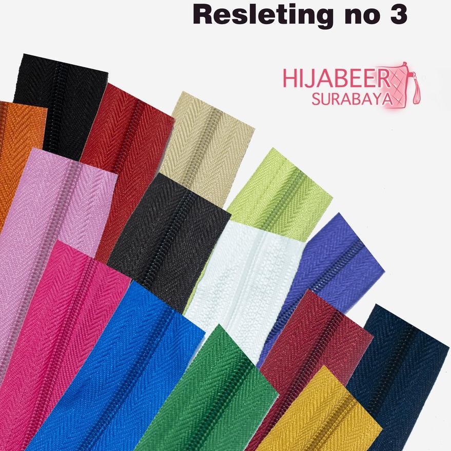 

➸ Resleting Warna Gigi Plastik No 3 Aksesoris Tas (1 ROLL) ☃