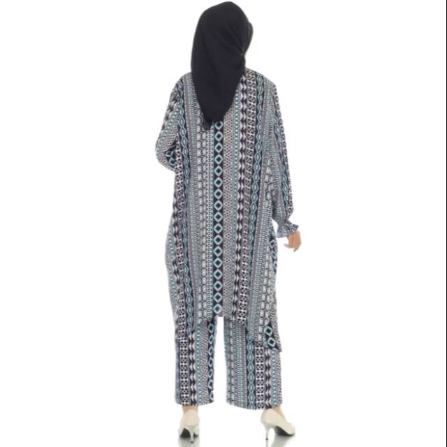 Stelan tunik + pants az-zizah katun rayon