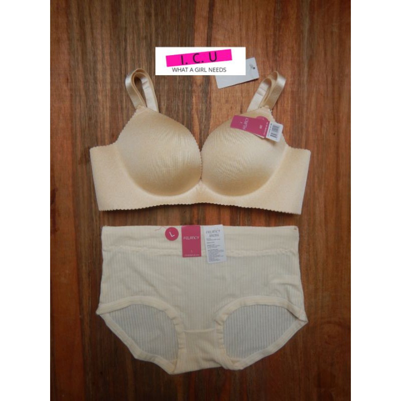 BRA SET FELANCY YELLOW / Bra Size 36 B80 / Panty Size L