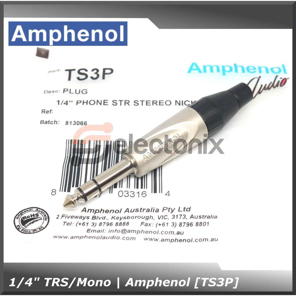 Jack Audio 1/4&quot; TRS-Stereo | Amphenol [TS3P]