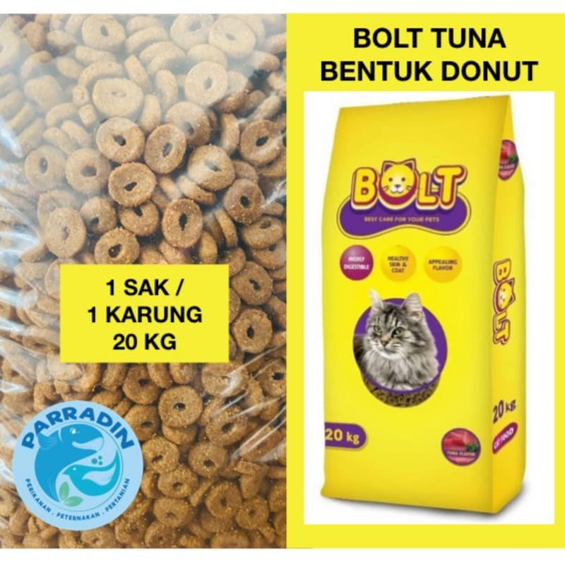 Makanan Kucing BOLT TUNA DONUT 1 Sak / Karung