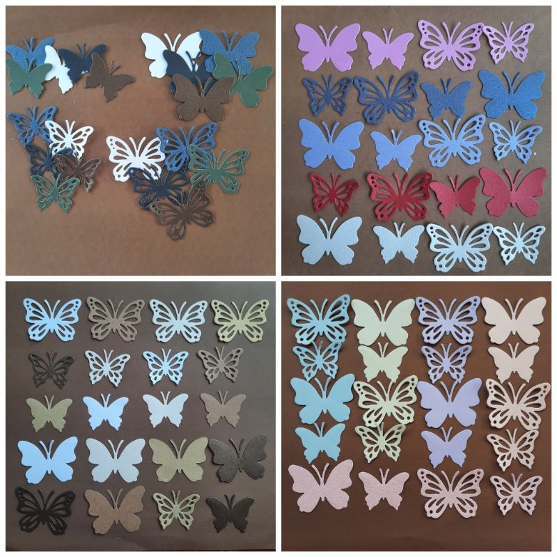 

1 set isi 20pc 5 warna die cut / cut die / cutting die / cut dies scrapbook journalong bujo kupu butterfly