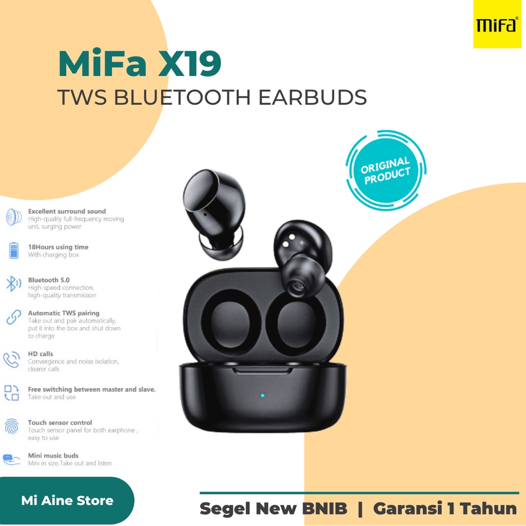 MIFA X19 TWS Wireless Earphone Bluetooth 5.0 Headset Earbuds TWS
