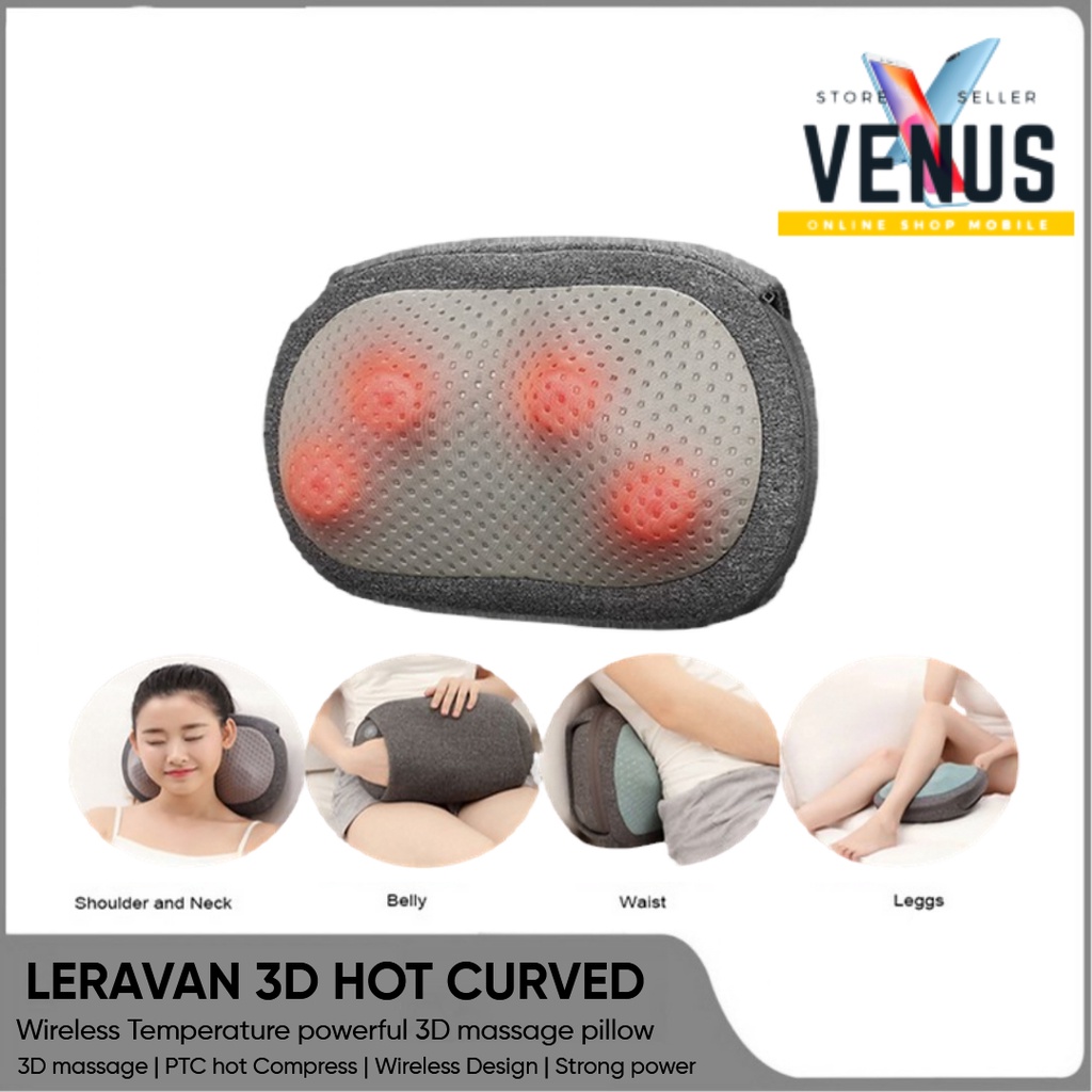 LF Lefan 3D Curved Back Neck Massage YK006 - Bantal Pijat PTC Heating