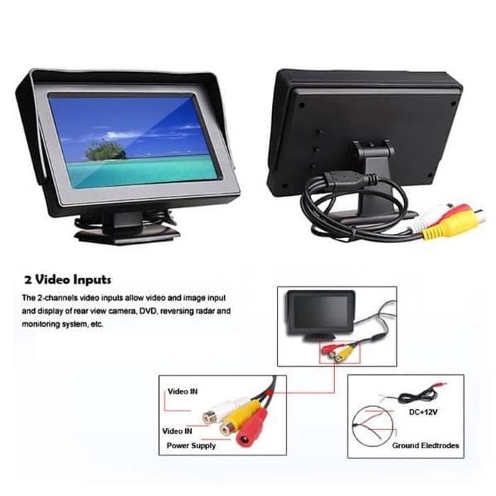 PROMO HARGA CAR MONITOR 4.3 Inch TFT LCD- untuk DVD- CCTV- Kamera Parkir Mobil