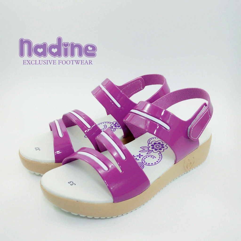 Nadine Sandal Let Anak Wedges 31 - 35 Hak 3 Cm Tali Perempuan Casual Fashion Cewek Slop N05