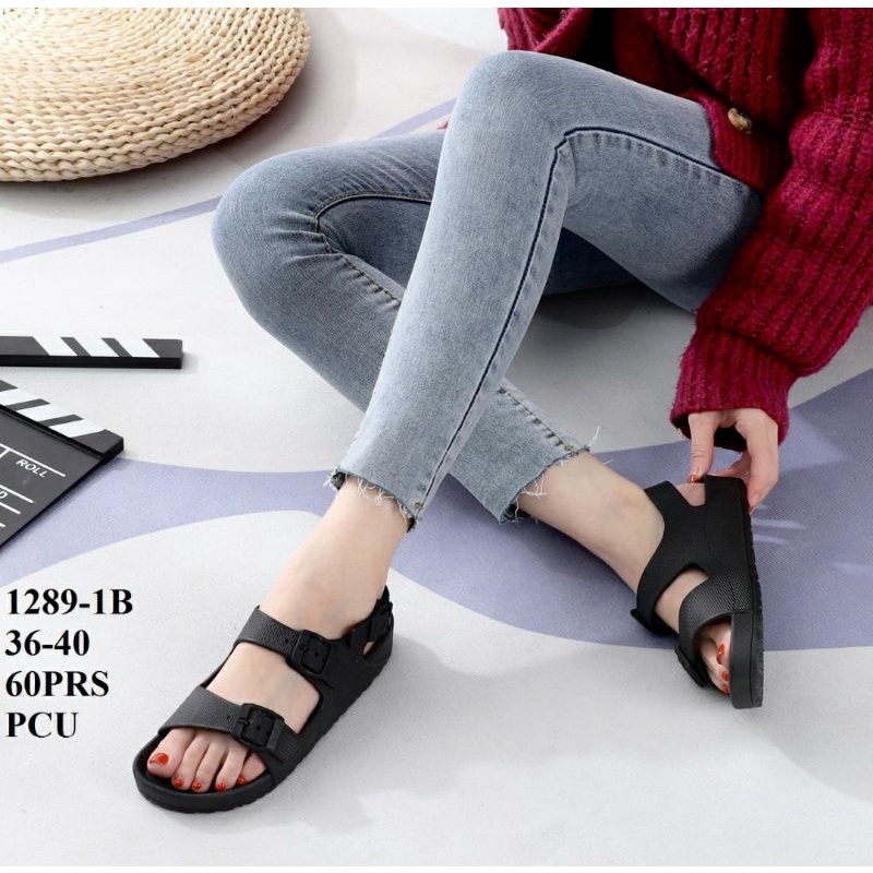 Home-YULIA Sandal Import Wanita 2 Ban Import 1289