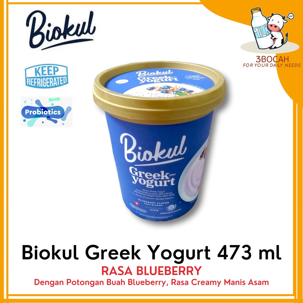

Biokul Greek Yogurt Plain / Honey / Strawberry 473 Gram Dari Diamond Yoghurt