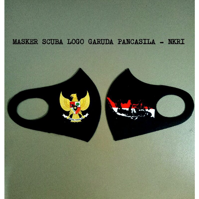 MASKER SCUBA LOGO GARUDA PANCASILA NKRI ( WARNA HITAM )