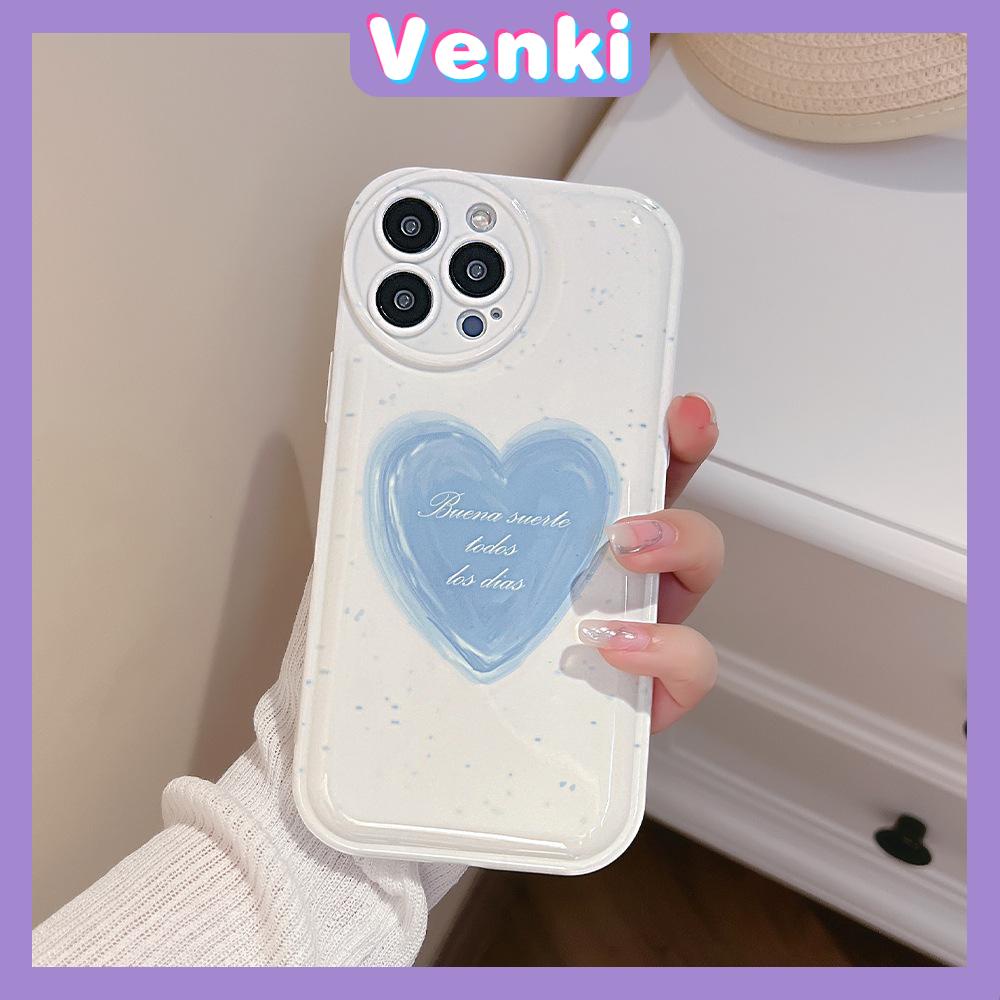 iPhone Case Silicone Soft Case Airbag Shockproof Protection Camera Blue Heart Dot Cute Compatible For iPhone 11 Pro Max 13 Pro Max 12 Pro Max 7Plus xr XS Max