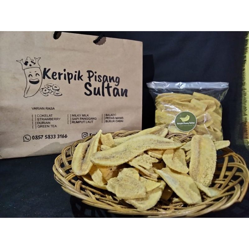 

KERIPIK PISANG SULTAN 250 GRAM KERIPIK PISANG RASA DURIAN KERIPIK PISANG LAMPUNG KRIPIK PISANG