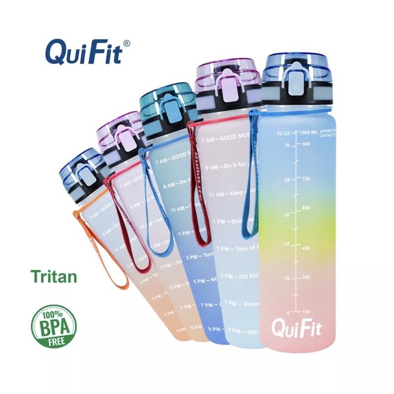 Botol Minum Quifit 1L - Flip Pastel (PO)