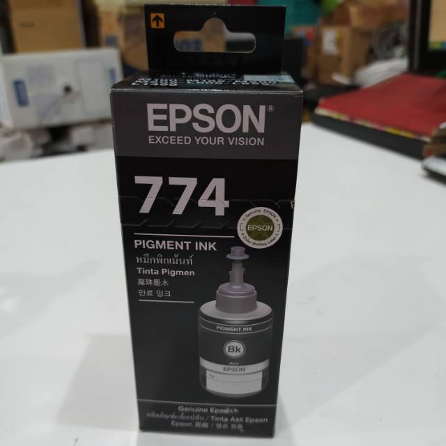 TINTA EPSON ORIGINAL T774 BLACK PIGMENT untuk printer m200