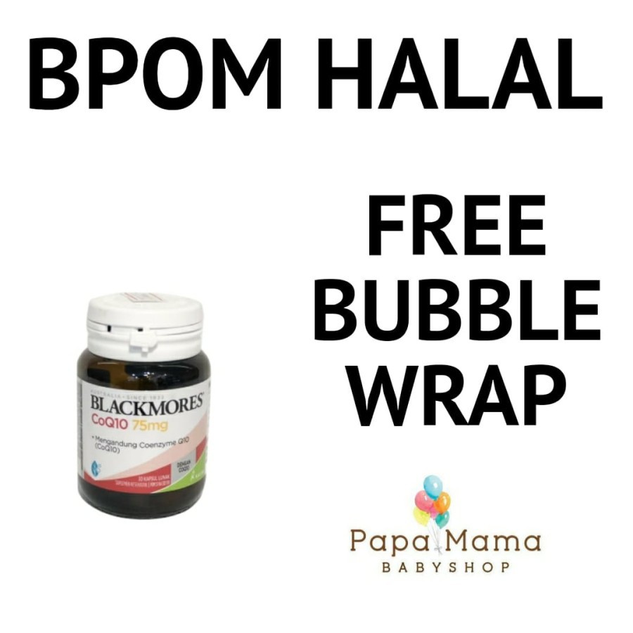 Blackmores CoQ10 75mg 30 Kapsul  BPOM HALAL KALBE