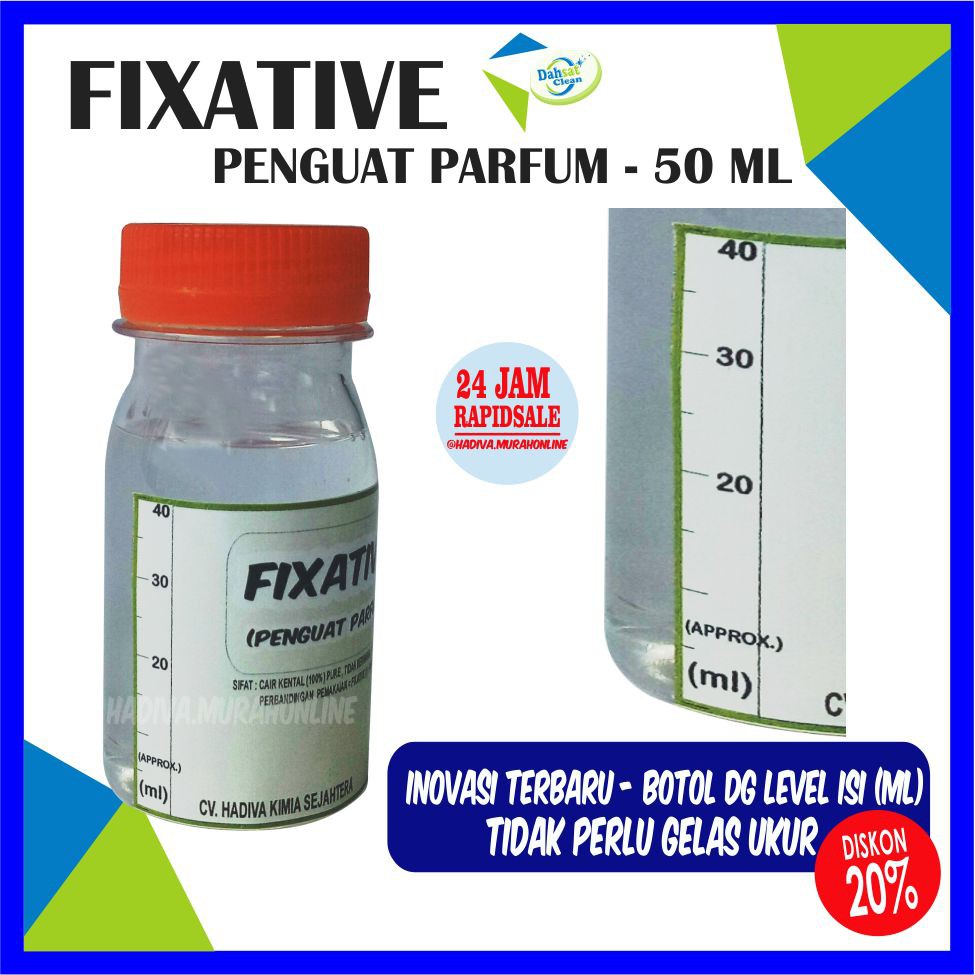 FIXATIVE MURNI PENGUAT PENGIKAT PARFUM  MINYAK WANGI BISA JG DI SABUN - 50 GRM BY HADIVA.MURAHONLINE