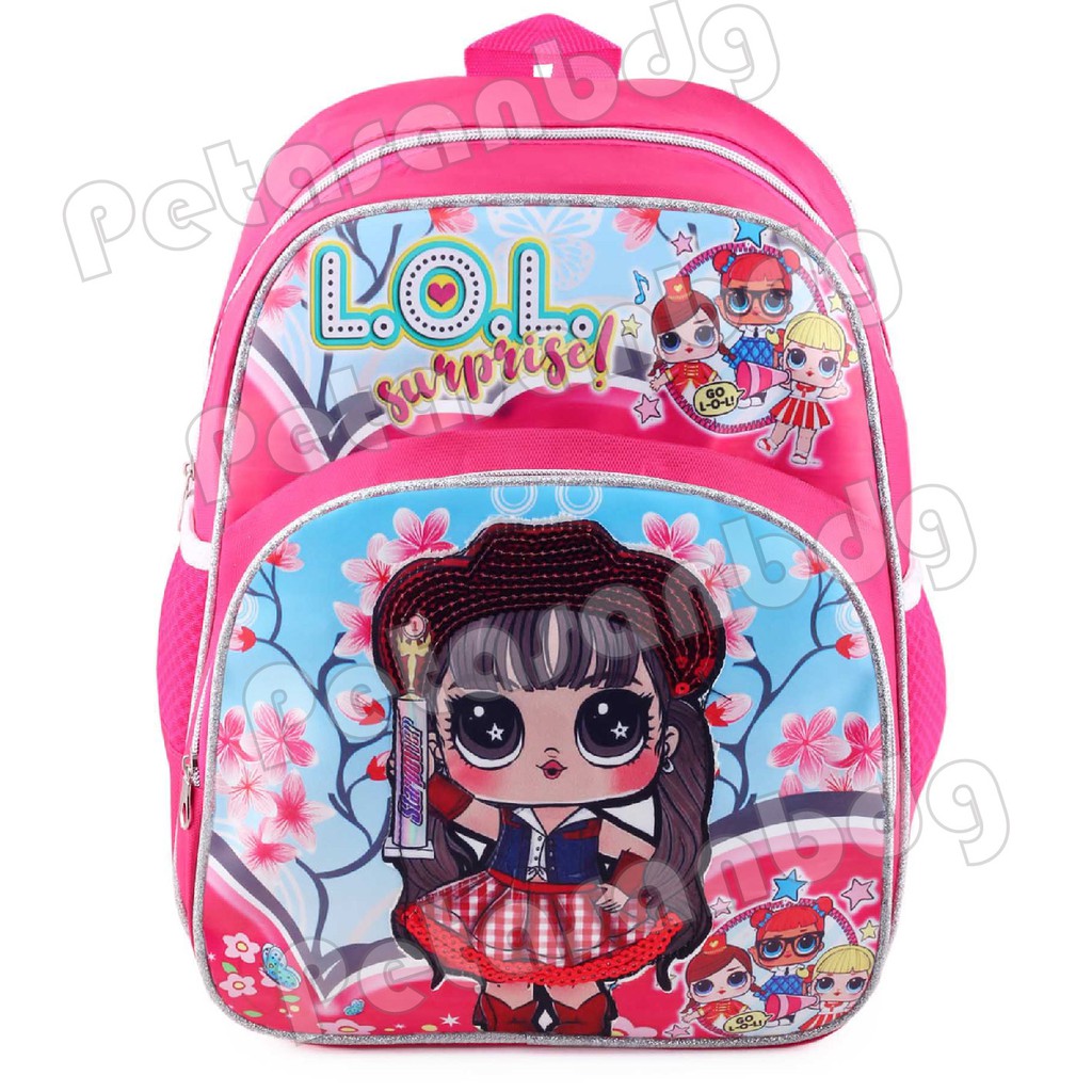 PTS - Ransel Sekolah Anak Sequin Karakter LOL SURPRISE - SAKURA - RANSEL LED MUSIK + FREE LUNCHBOX