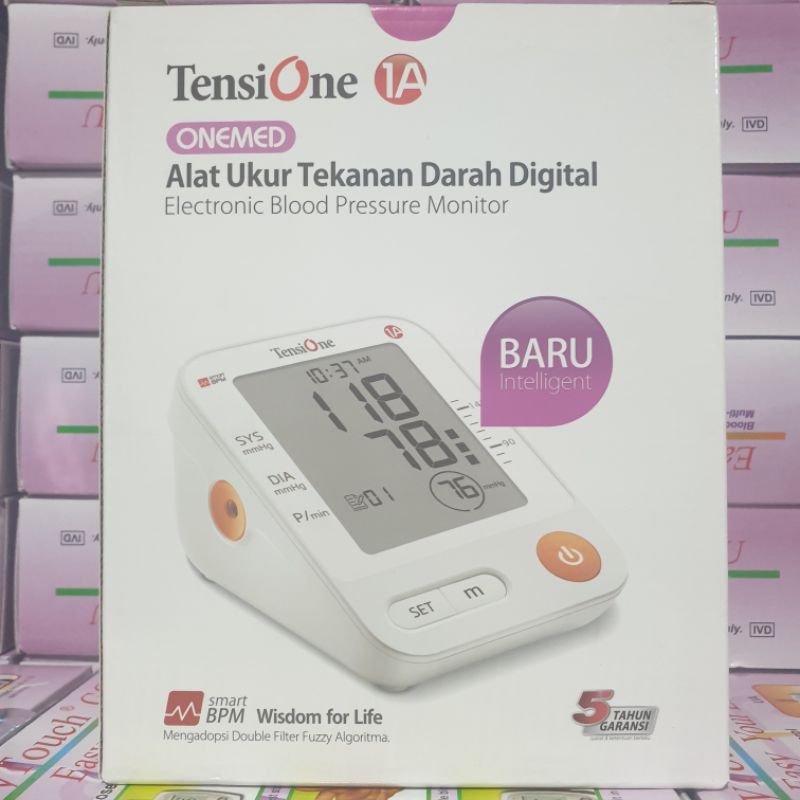Tensimeter Digital Dengan Suara TensiOne 1A OneMed + Adaptor Alat Tensi Darah Digital Alat Ukur Tensi