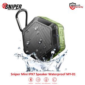 Unik Sniper Mini Bluetooth Waterproof Speaker MY 01   Green  Diskon