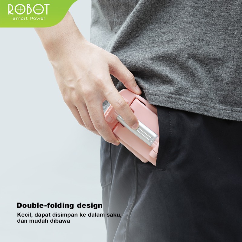 ROBOT RT-US06 Fully Foldable Liftable Universal Stand Phone Holder - Garansi Resmi 1 Tahun