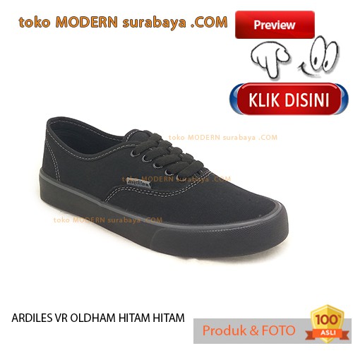 ARDILES VR OLDHAM HITAM HITAM Sepatu Sekolah Casual Sneakers